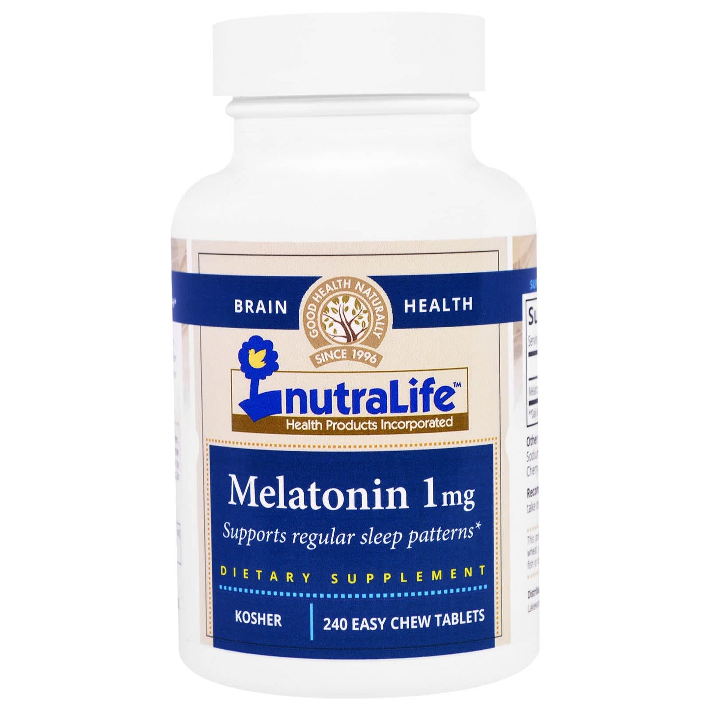 NutraLife-Melatonin-1 mg-240 Easy Chew Tablets