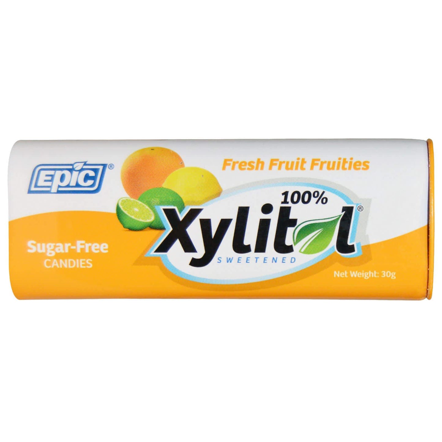 Epic Dental-100% Xylitol Sweetened-Fresh Fruit Fruities-Candies-Sugar-Free-30 g