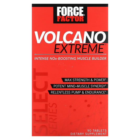 Force Factor-Volcano Extreme-Intense NOx-Boosting Muscle Builder-90 Tablets