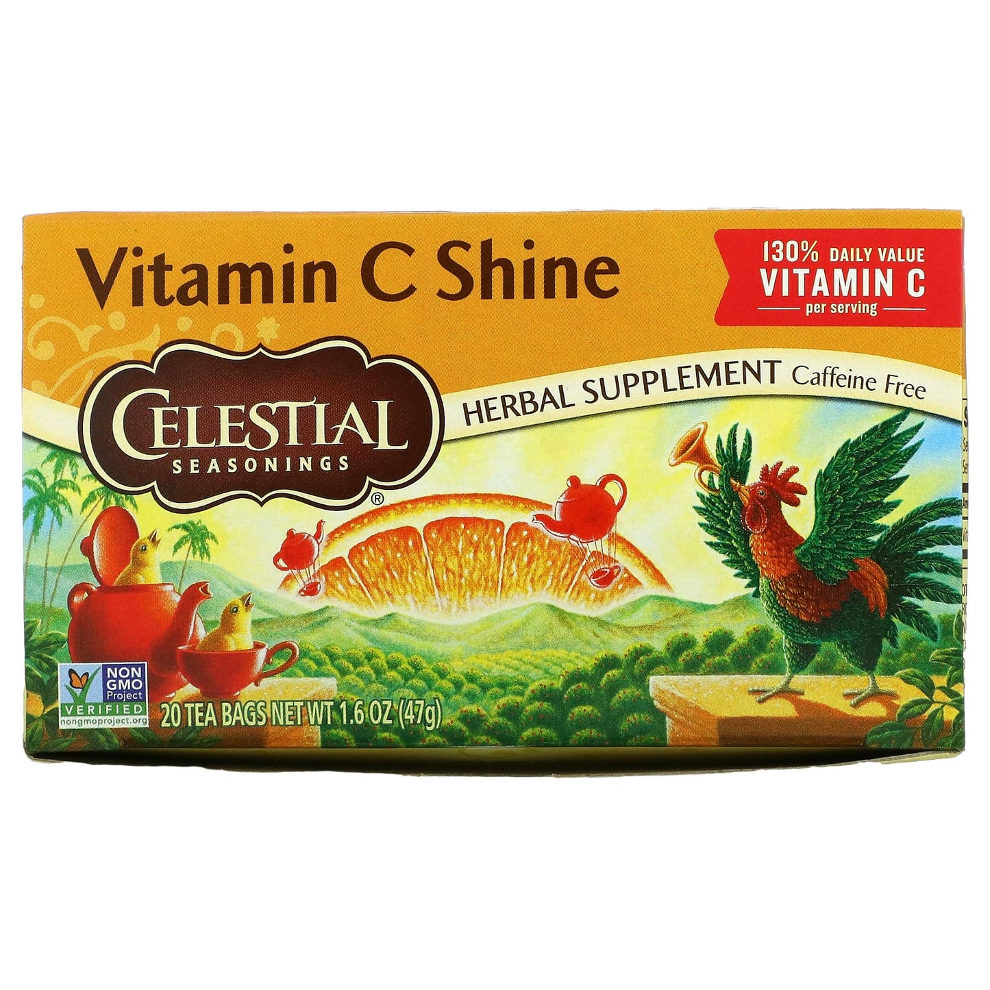 Celestial Seasonings-Herbal Supplement-Vitamin C Shine-Caffeine Free-20 Tea Bags-1.6 oz (47 g)