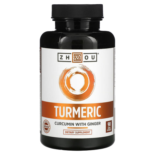 Zhou Nutrition-Turmeric-Curcumin with Ginger-90 Veggie Capsules