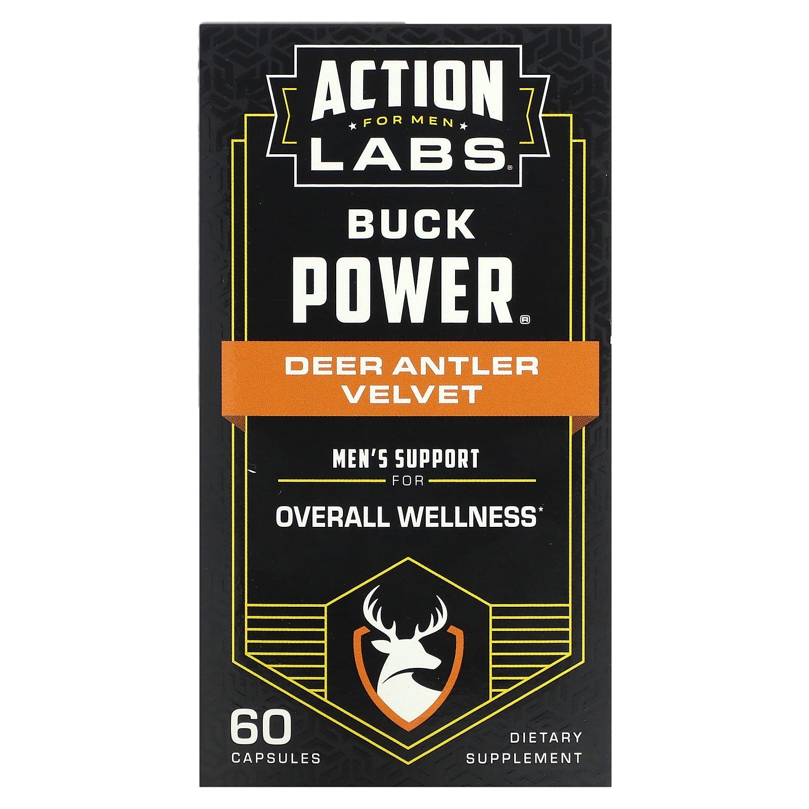 Action Labs-For Men-Buck Power-Deer Antler Velvet-60 Capsules