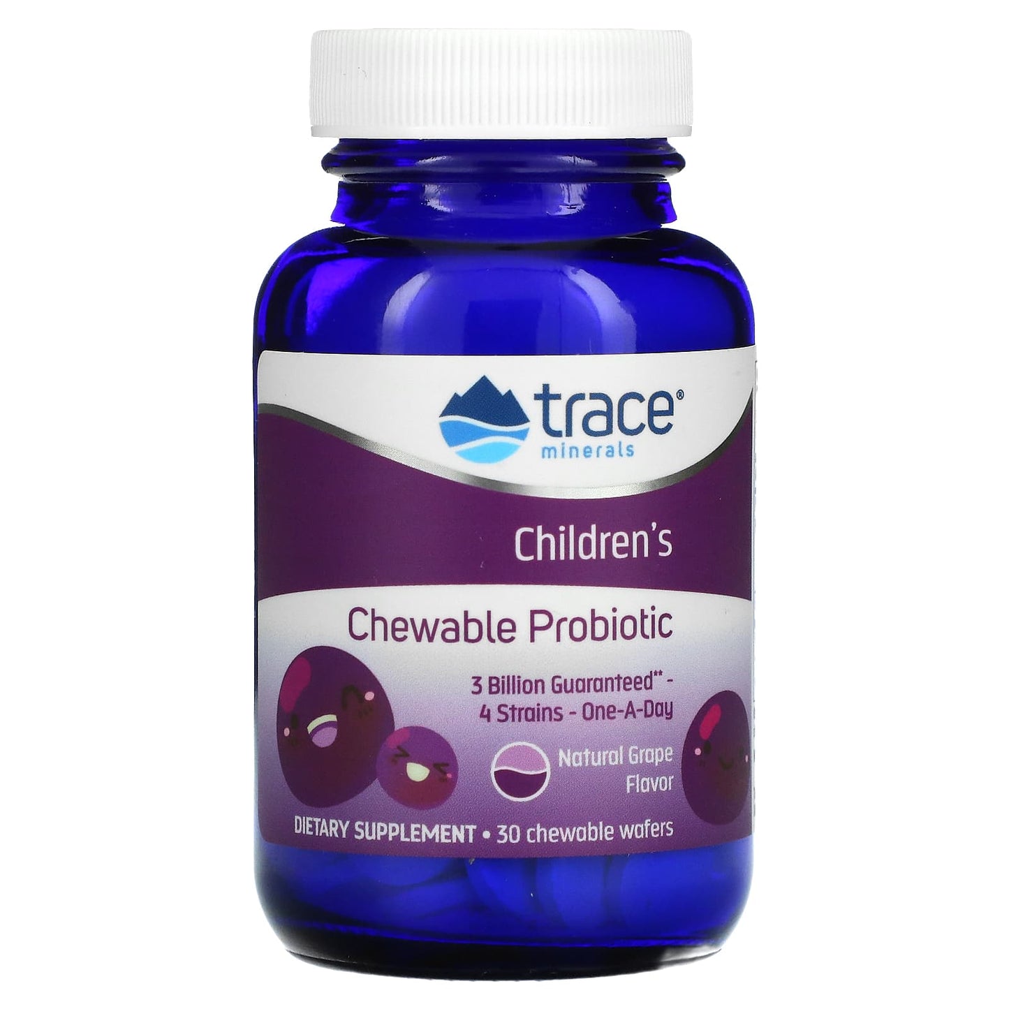 Trace Minerals ®-Children's Chewable Probiotic-Concord Grape-30 Chewables