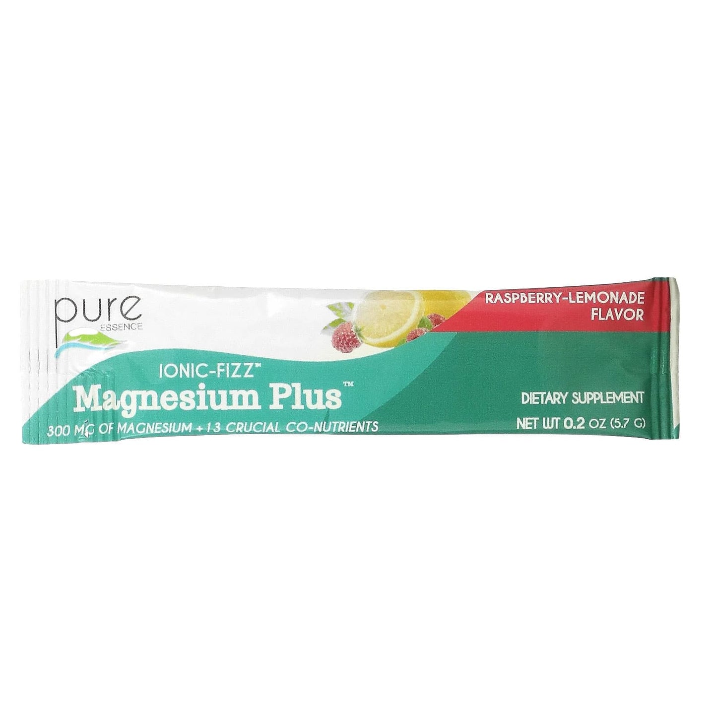 Pure Essence, Ionic-Fizz, Magnesium Plus, Raspberry Lemonade, 30 Packets, 0.2 oz (5.7 g) Each