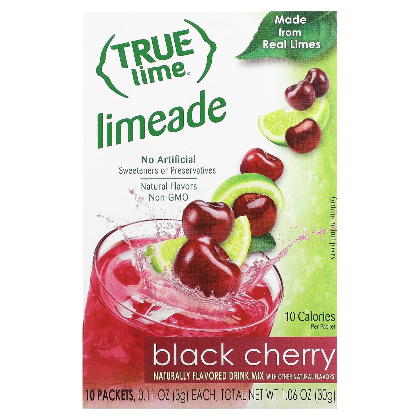 True Citrus-True Lime-Limeade-Black Cherry-10 Packets-0.11 oz (3 g) Each