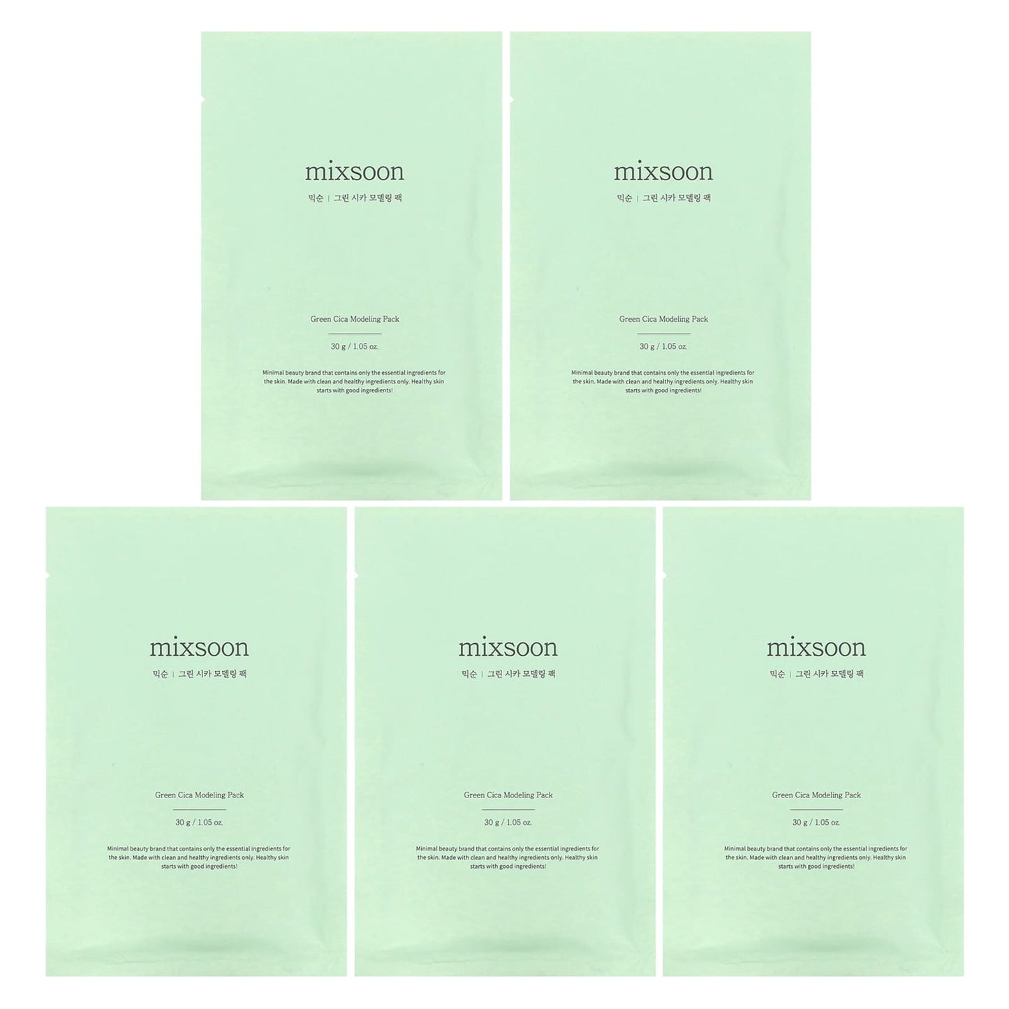 Mixsoon-Green Cica Modeling Pack-5 Packs-1.05 oz (30 g) each