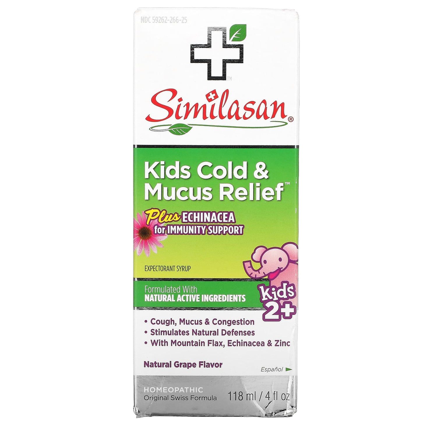 Similasan-Kids Cold & Mucus Relief-Kids 2+-Natural Grape-4 fl oz (118 ml)