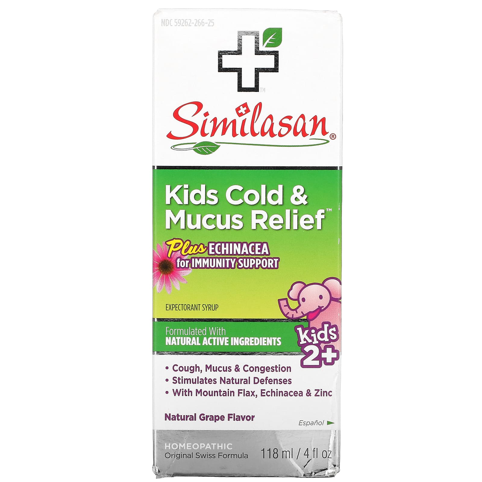 Similasan-Kids Cold & Mucus Relief-Kids 2+-Natural Grape-4 fl oz (118 ml)