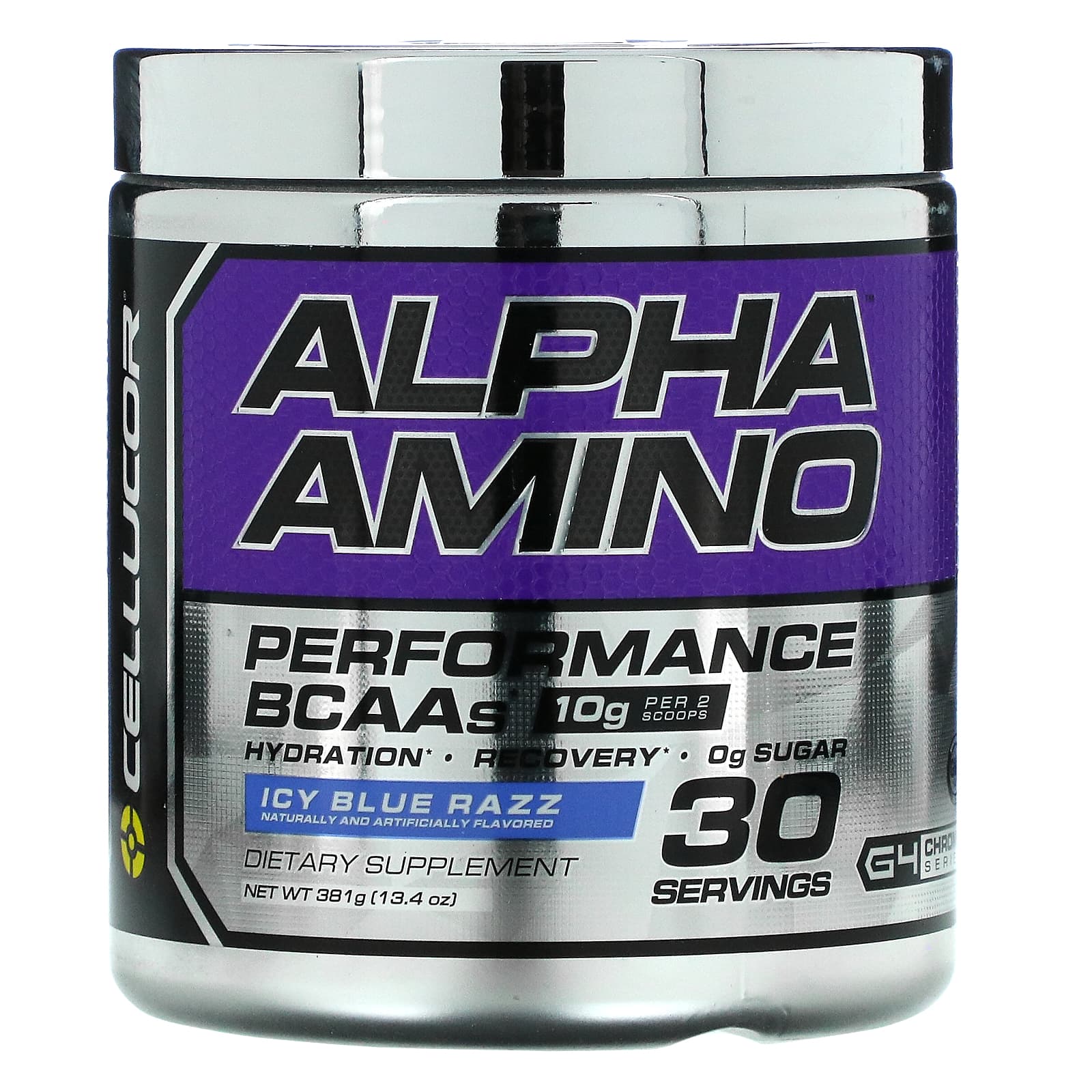 Cellucor-Alpha Amino-Performance BCAAs-Icy Blue Razz-13.4 oz (381 g)