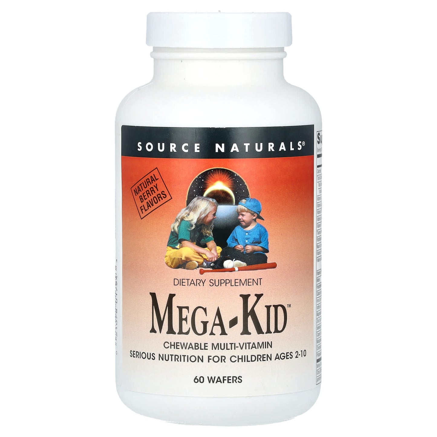 Source Naturals-Mega-Kid-Chewable Multi-Vitamin-Ages 2-10-Natural Berry-60 Wafers