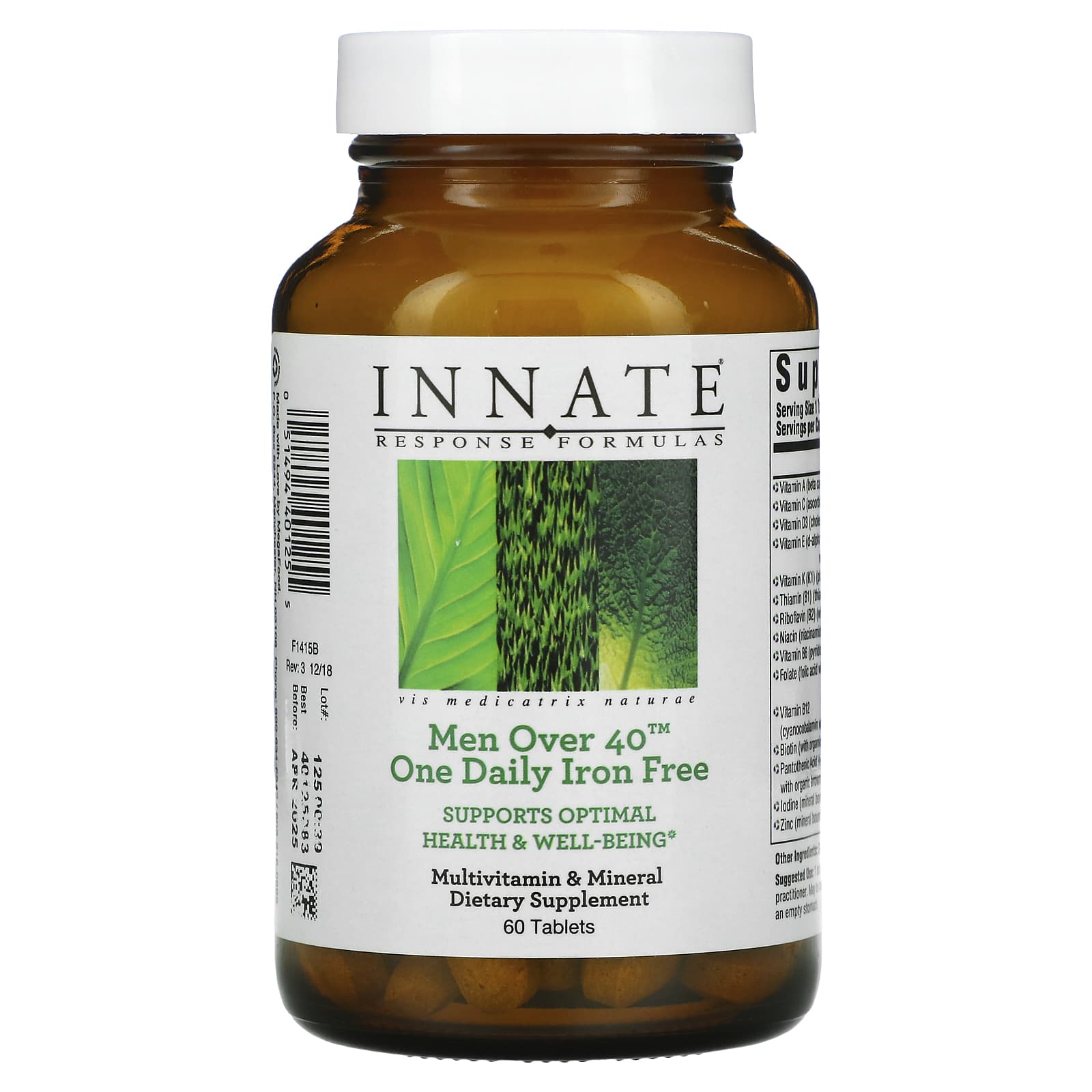 Innate Response Formulas-Men Over 40 One Daily-Iron Free-60 Tablets