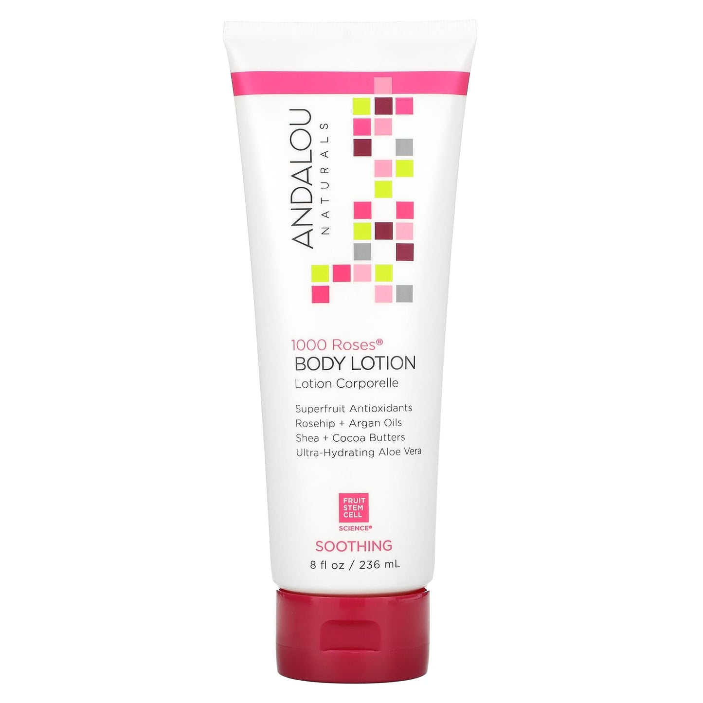 Andalou Naturals-Body Lotion-Soothing-1000 Roses-8 fl oz (236 ml)