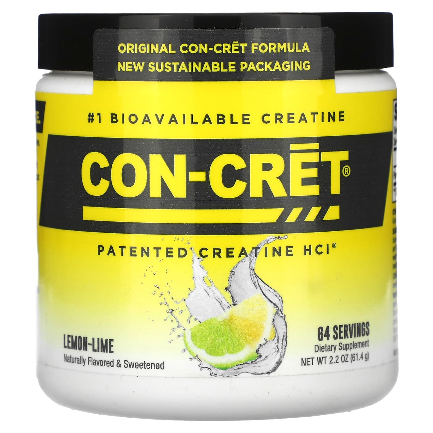 Con-Cret-Patented Creatine HCl-Lemon-Lime-2.2 oz (61.4 g)