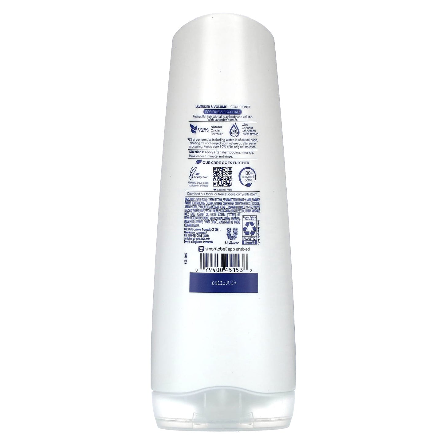 Dove, Lavender & Volume Conditioner, For Fine & Flat Hair, 12 fl oz (355 ml)