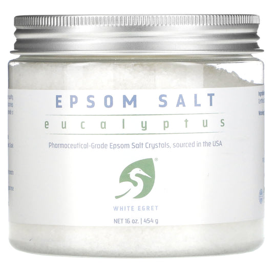 White Egret Personal Care-Epsom Salt-Eucalyptus-16 oz (454 g)