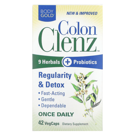 BodyGold-Colon Clenz-Regularity & Detox-42 VegCaps