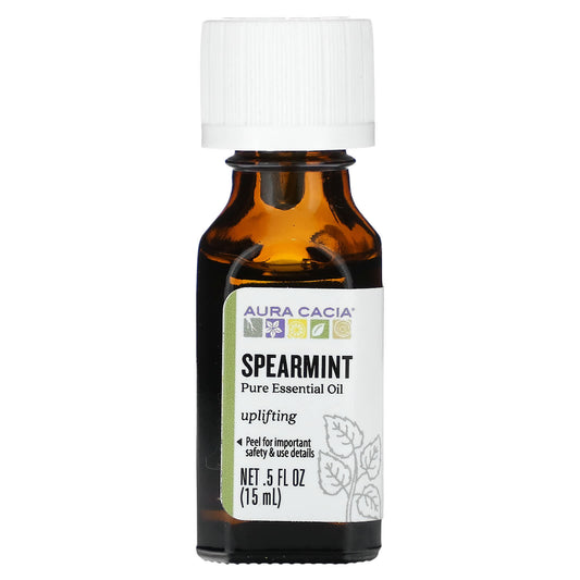 Aura Cacia-Pure Essential Oil-Spearmint-0.5 oz (15 ml)