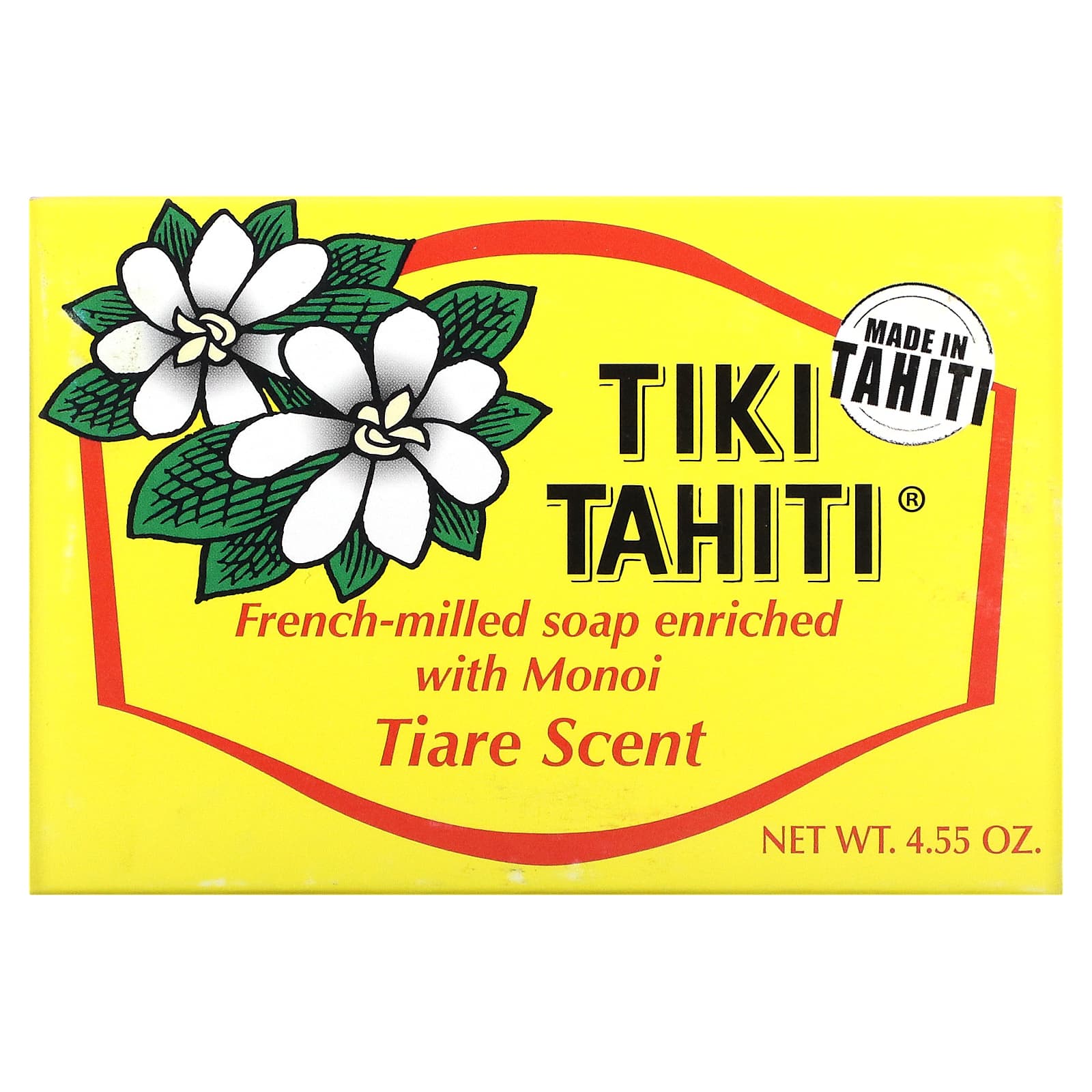 Monoi Tiare Tahiti-French-Milled Soap Enriched with Monoi-Tiare Scent-4.55 oz (130 g)