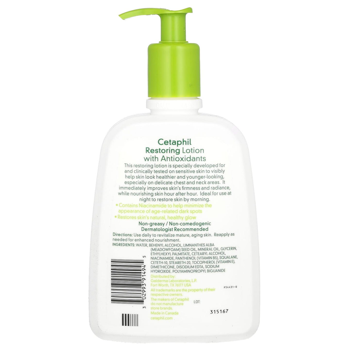 Cetaphil, Restoring Lotion with Antioxidants, Medium, Fragrance Free, 16 fl oz (473 ml)