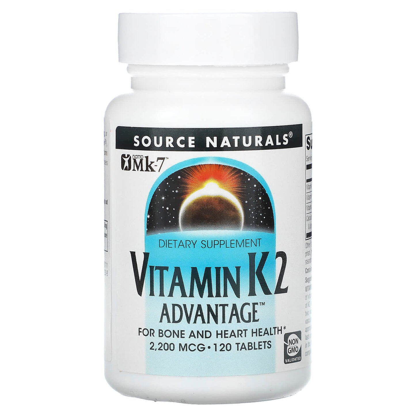 Source Naturals-Vitamin K2 Advantage-2,200 mcg-120 Tablets