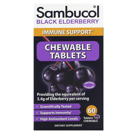 Sambucol-Black Elderberry-Immune Support-60 Chewable Tablets