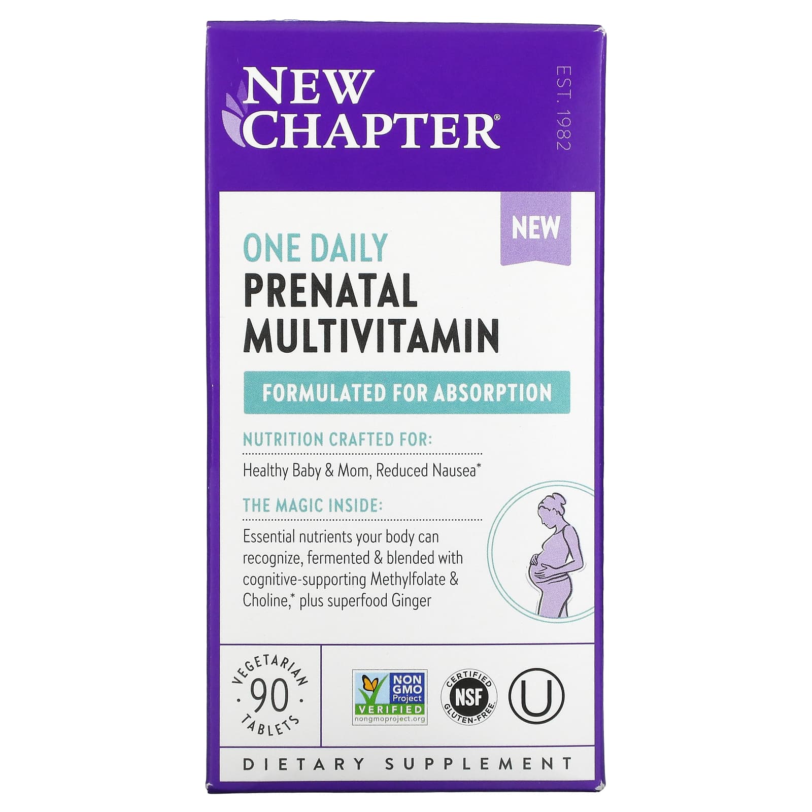 New Chapter-One Daily Prenatal Multivitamin-90 Vegetarian Tablets