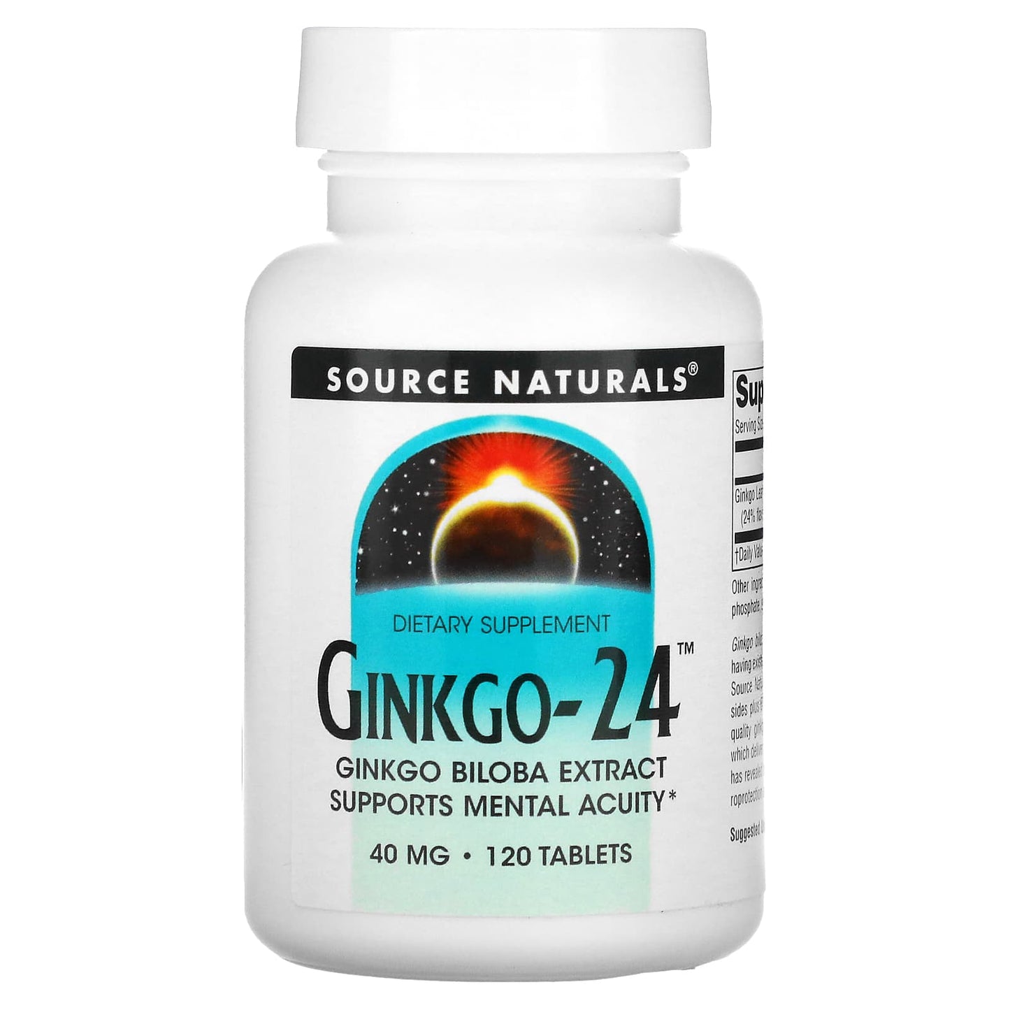 Source Naturals-Ginkgo-24-40 mg-120 Tablets