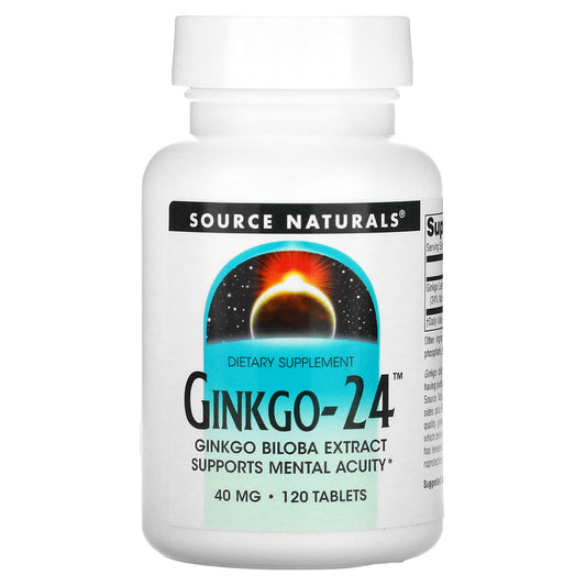 Source Naturals-Ginkgo-24-40 mg-120 Tablets