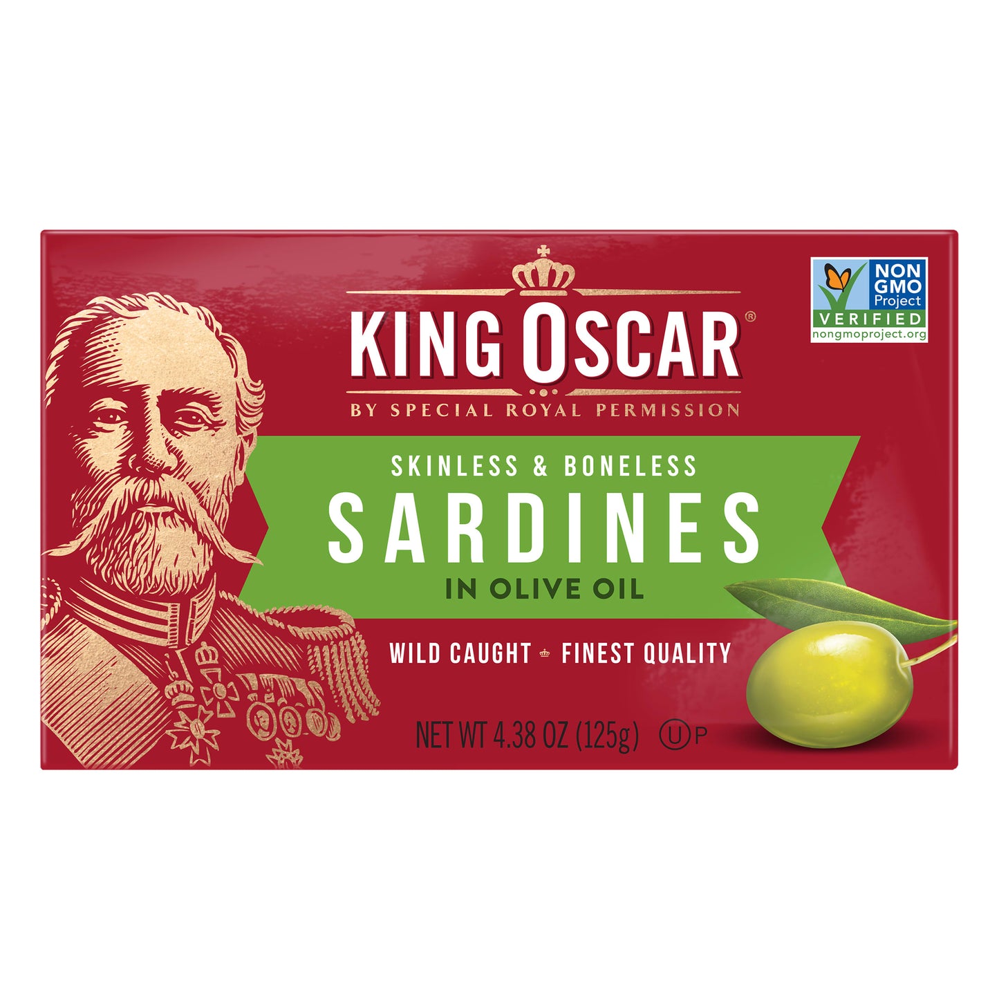 King Oscar-Skinless & Boneless Sardines in Olive Oil-4.38 oz (125 g)