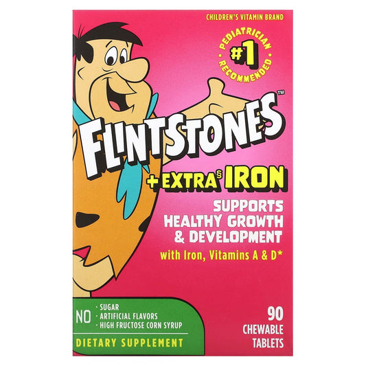 Flintstones-Children's Multivitamin-Plus Extra Iron-90 Chewable Tablets