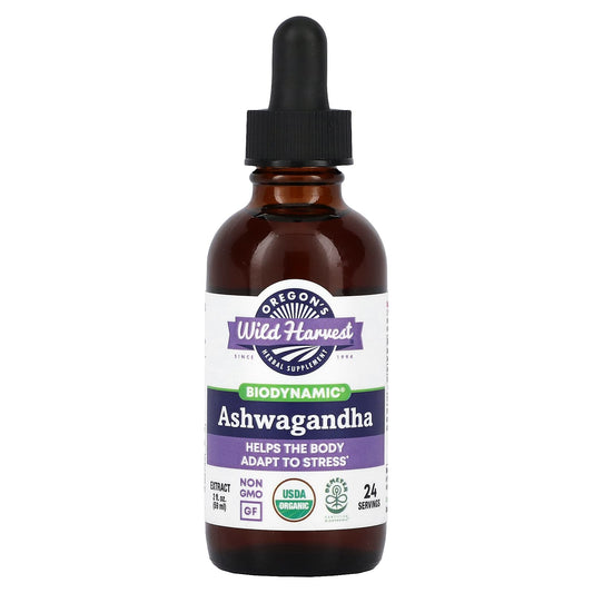 Oregon's Wild Harvest-Biodynamic-Ashwagandha Extract-2 fl oz (59 ml)