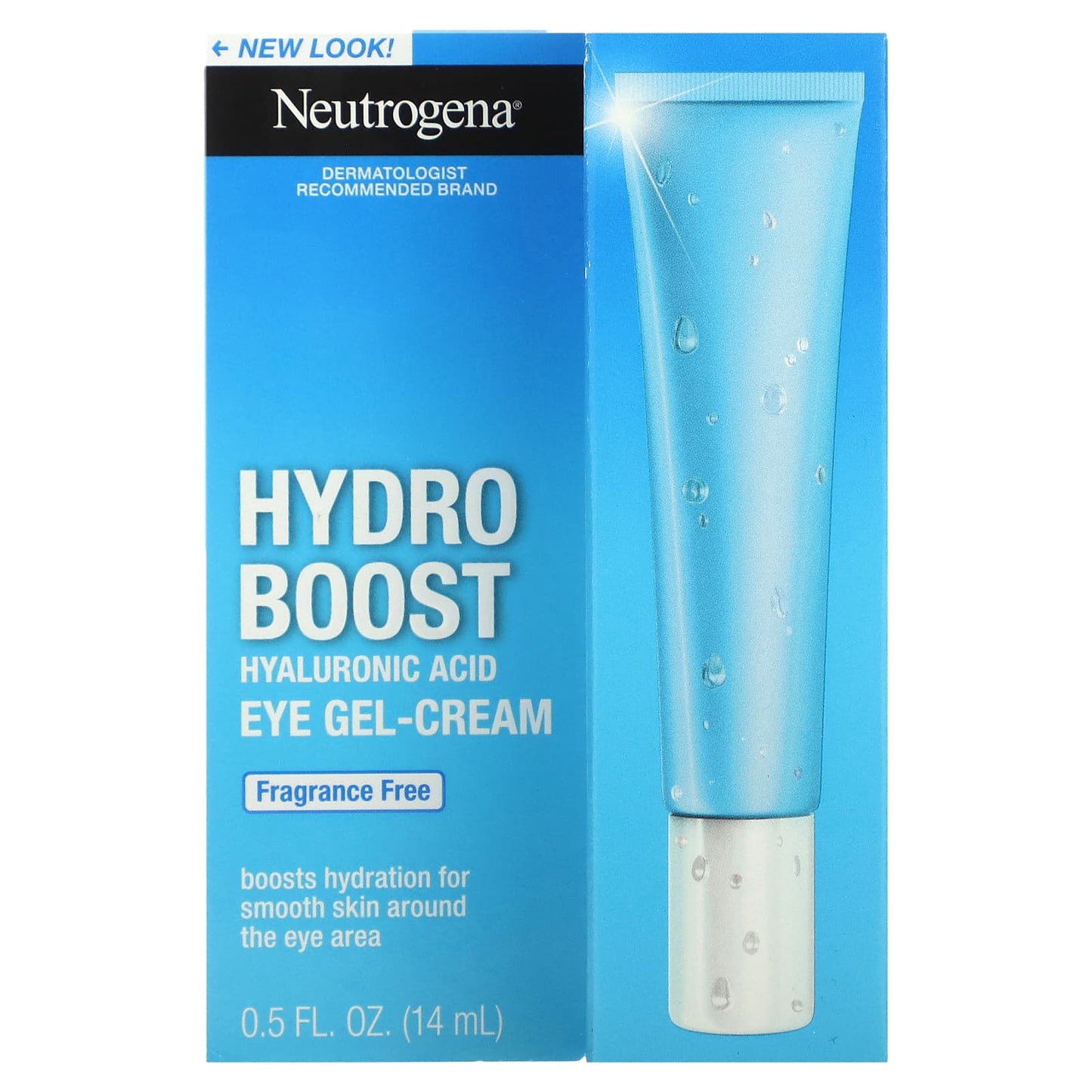 Neutrogena, Hydro Boost, Hyaluronic Acid Eye Gel-Cream, Fragrance Free, 0.5 fl oz (14 ml)