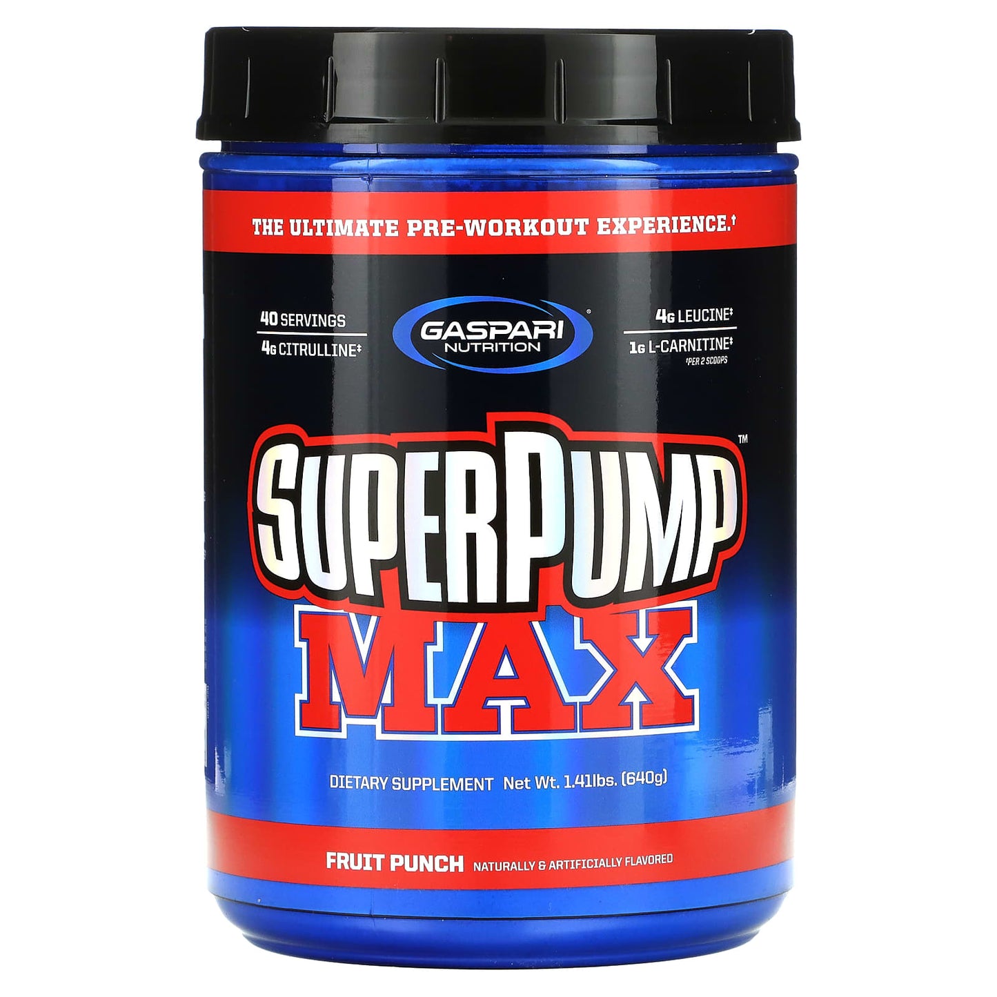 Gaspari Nutrition-SuperPump Max-Fruit Punch-1.41 lbs (640 g)