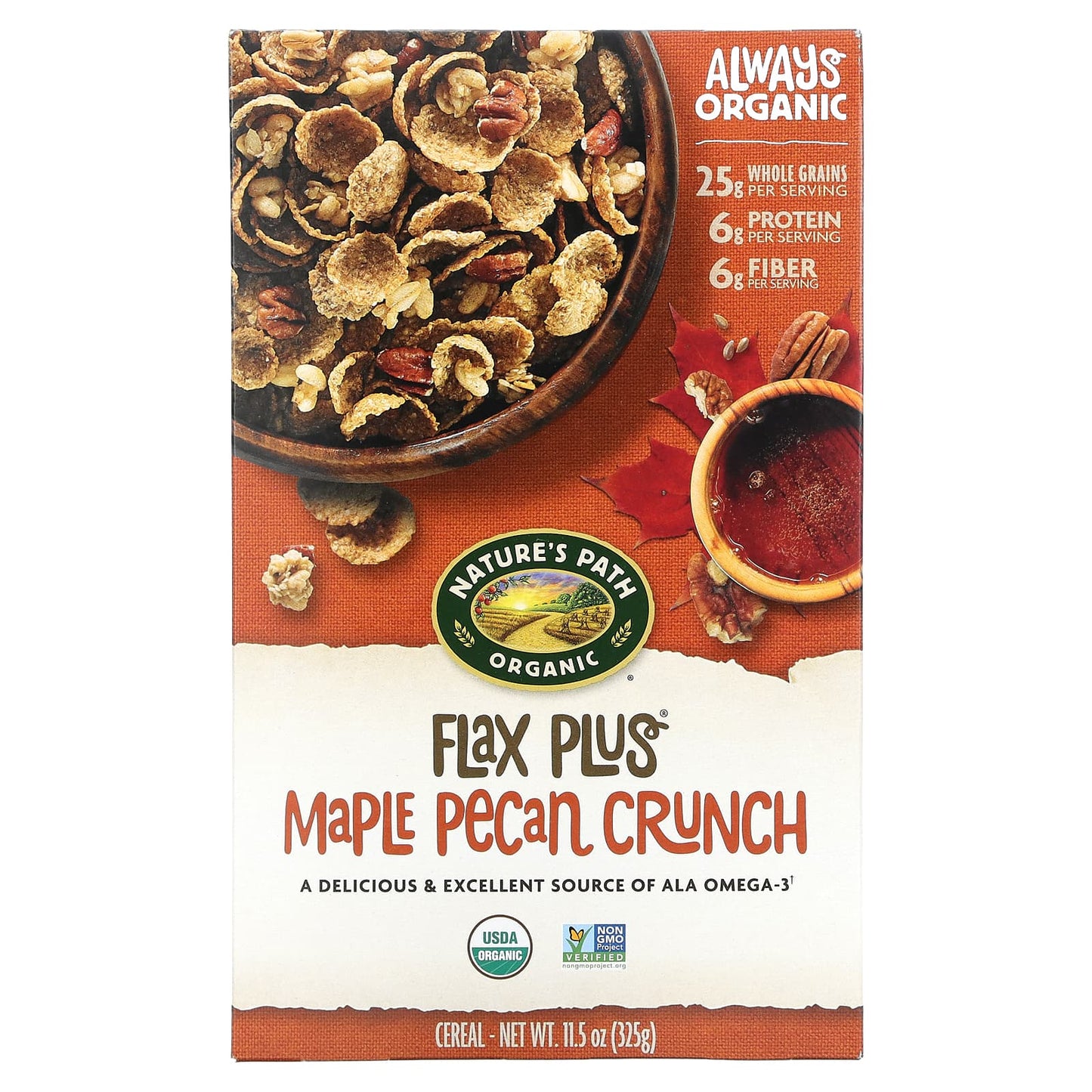 Nature's Path-Organic-Flax Plus Maple Pecan Crunch Cereal-11.5 oz (325 g)