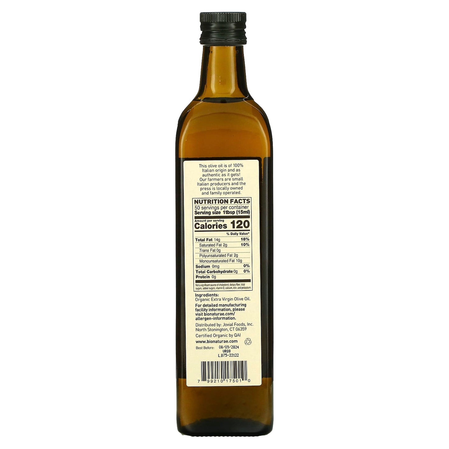 Bionaturae, Organic Extra Virgin Olive Oil, 25.4 fl oz (750 ml)