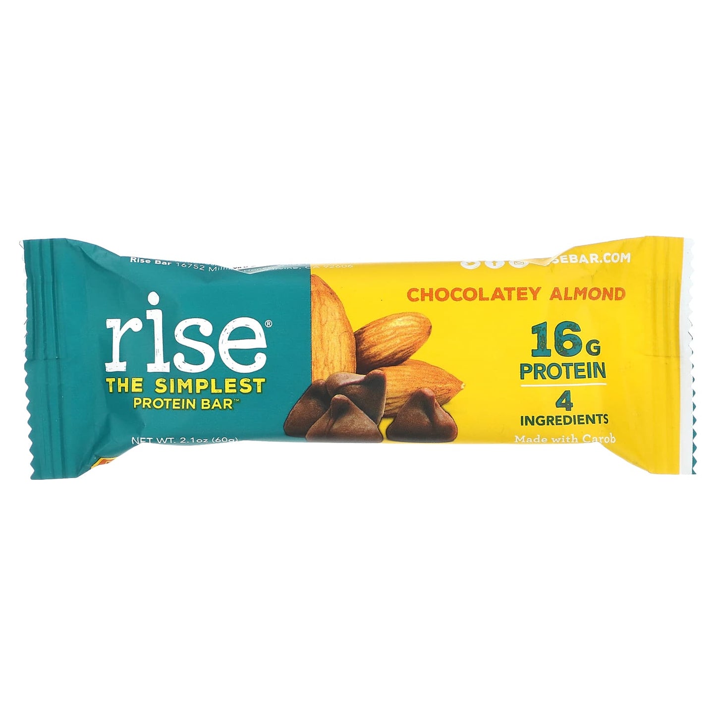 Rise Bar, The Simplest Protein Bar, Chocolatey Almond, 12 Bars, 2.1 oz (60 g) Each