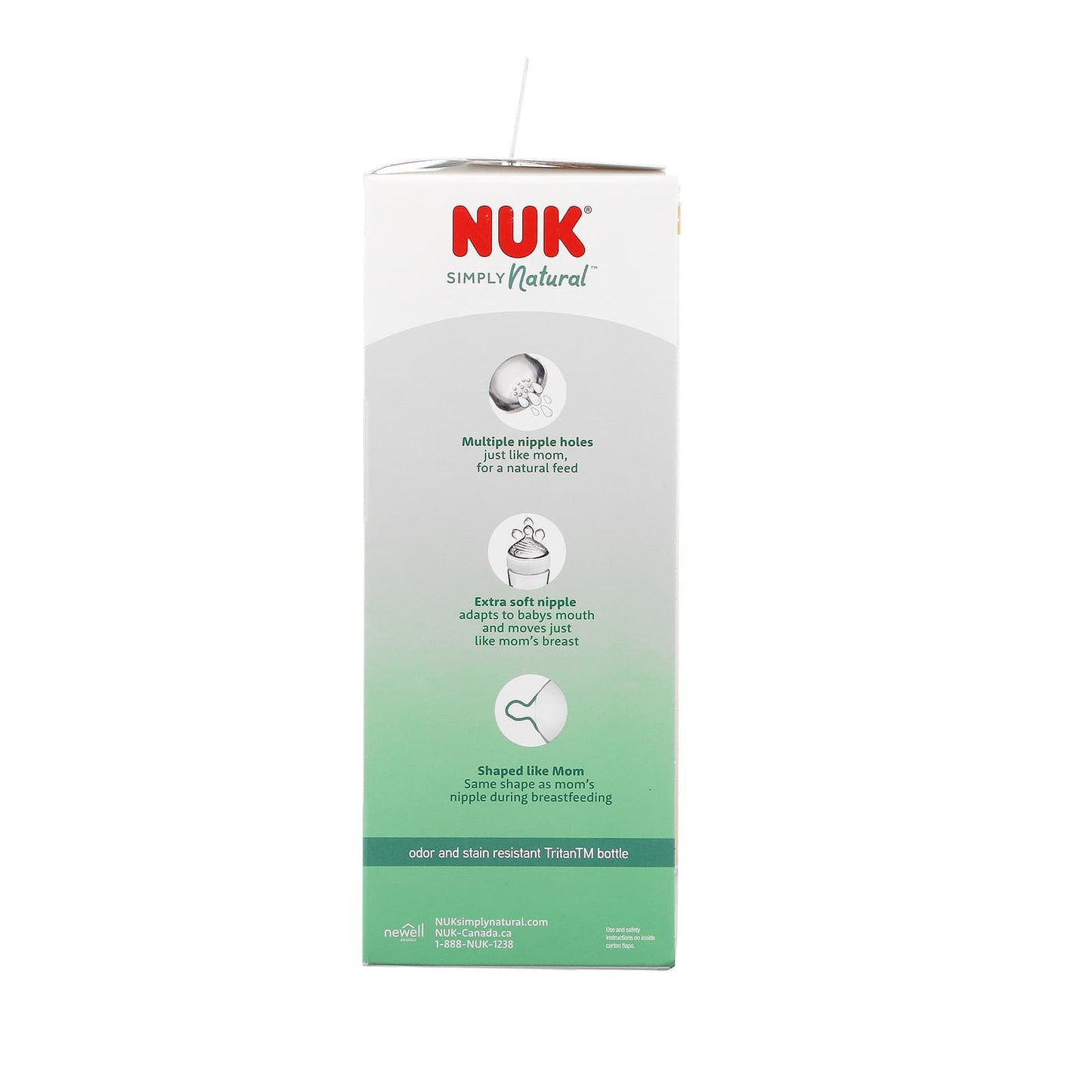 NUK, Simply Natural, Bottles, 1+ Months, Medium Flow, 3 Bottles, 9 oz (270 ml) Each