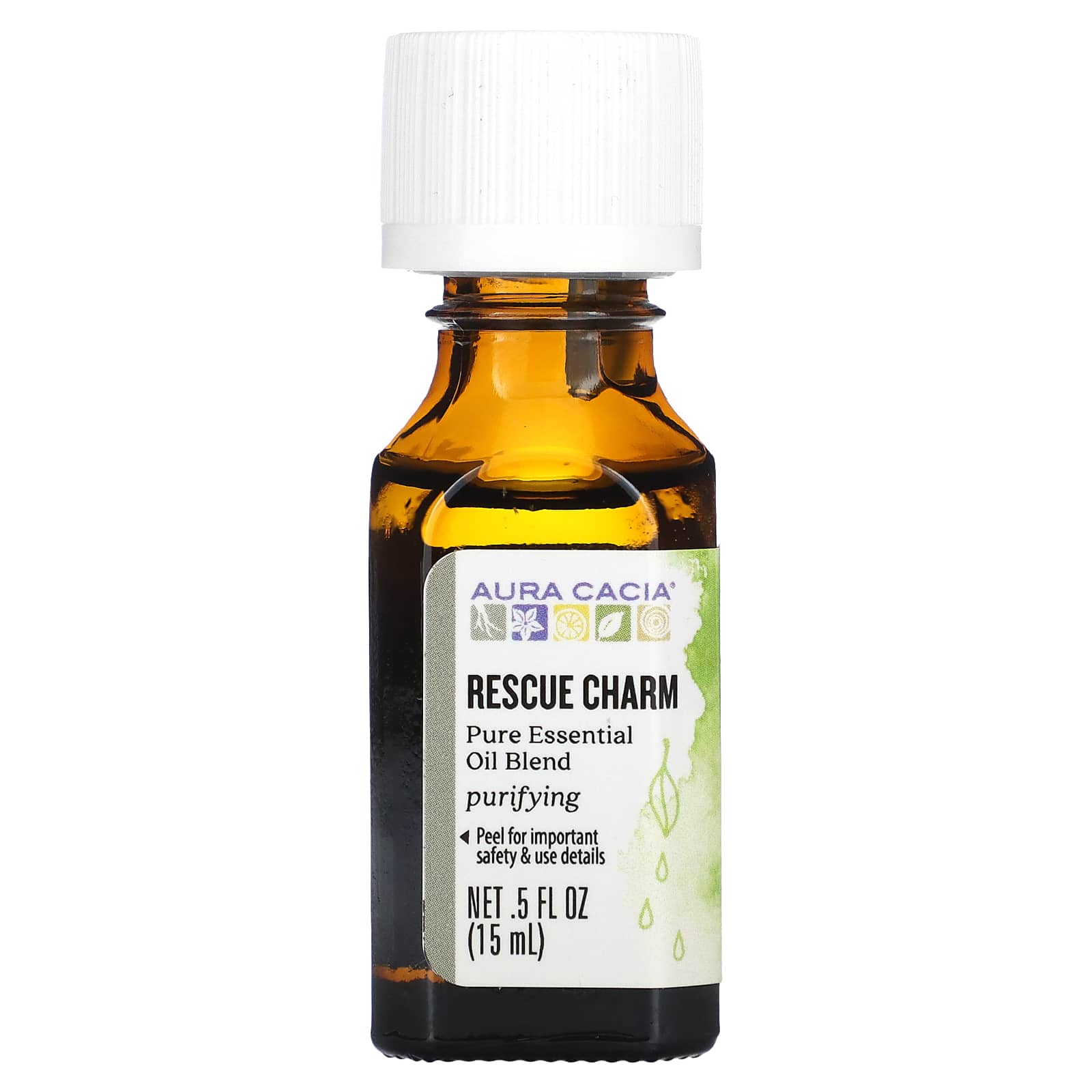 Aura Cacia-Pure Essential Oil Blend-Rescue Charm-0.5 fl oz (15 ml)