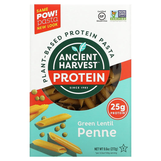 Ancient Harvest-Plant Based Protein Pasta-Green Lentil Penne-9.6 oz (272 g)