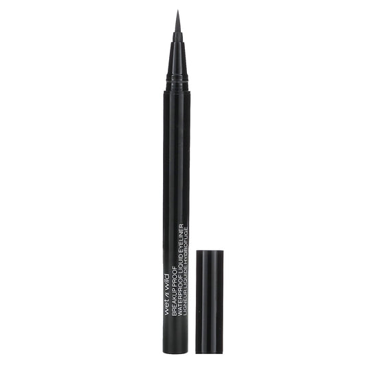 wet n wild-Breakup Proof-Waterproof Liquid Eyeliner-Ultra Black-0.03 fl oz (0.9 ml)