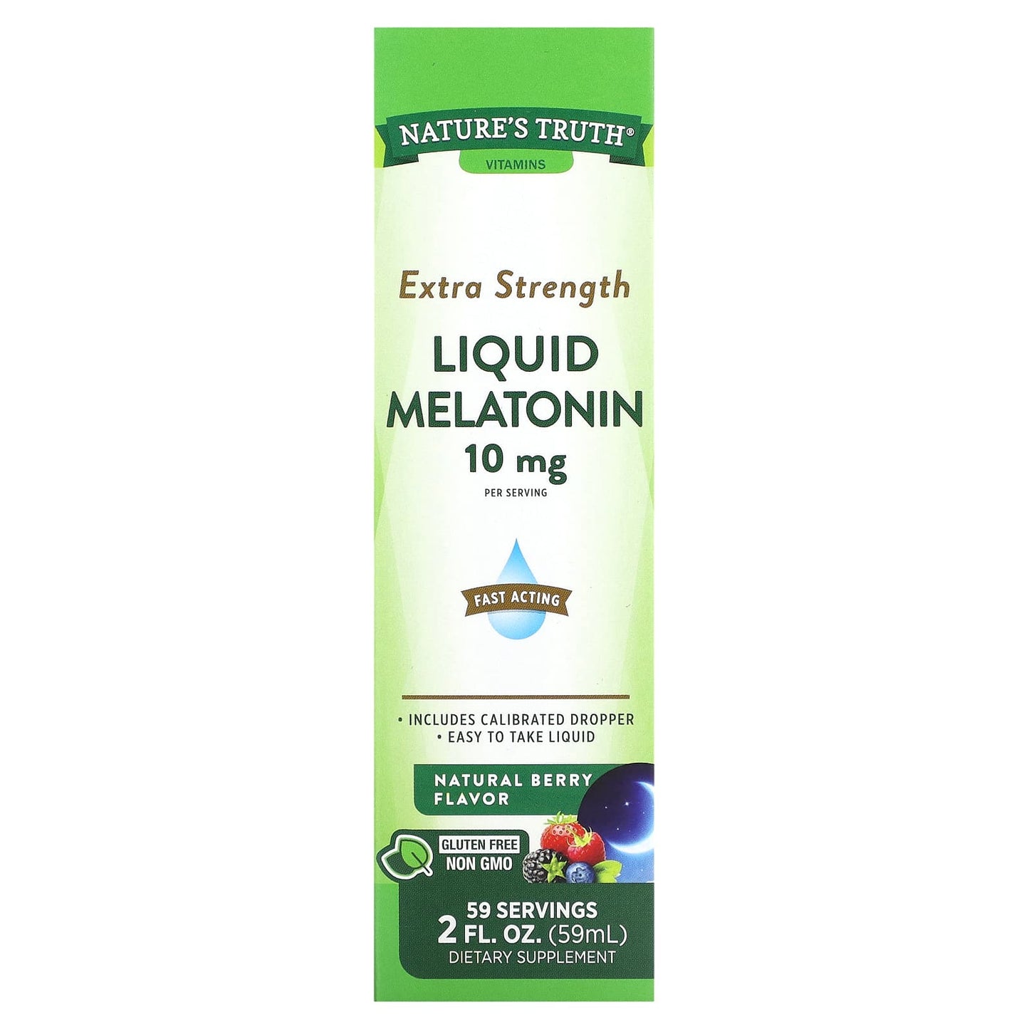 Nature's Truth-Liquid Melatonin-Natural Berry-10 mg-2 fl oz (59 ml)