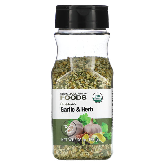 California Gold Nutrition-FOODS - Organic Garlic & Herb-5.93 oz (168 g)