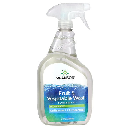 Swanson-Fruit & Vegetable Wash-Unscented -32 fl oz (946 ml)