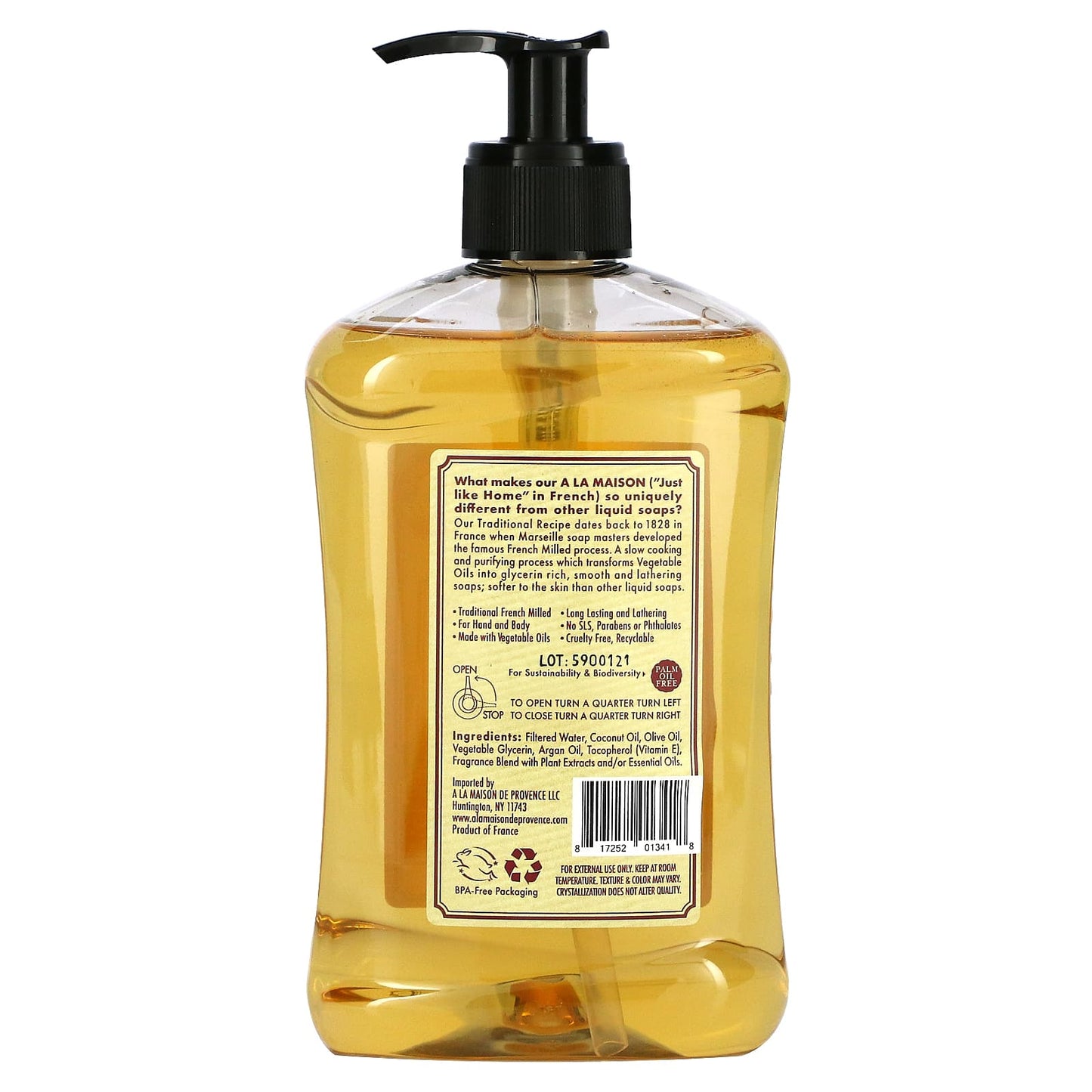 A La Maison de Provence, Liquid Soap For Hand & Body, Cherry Blossom, 16.9 fl oz (500 ml)