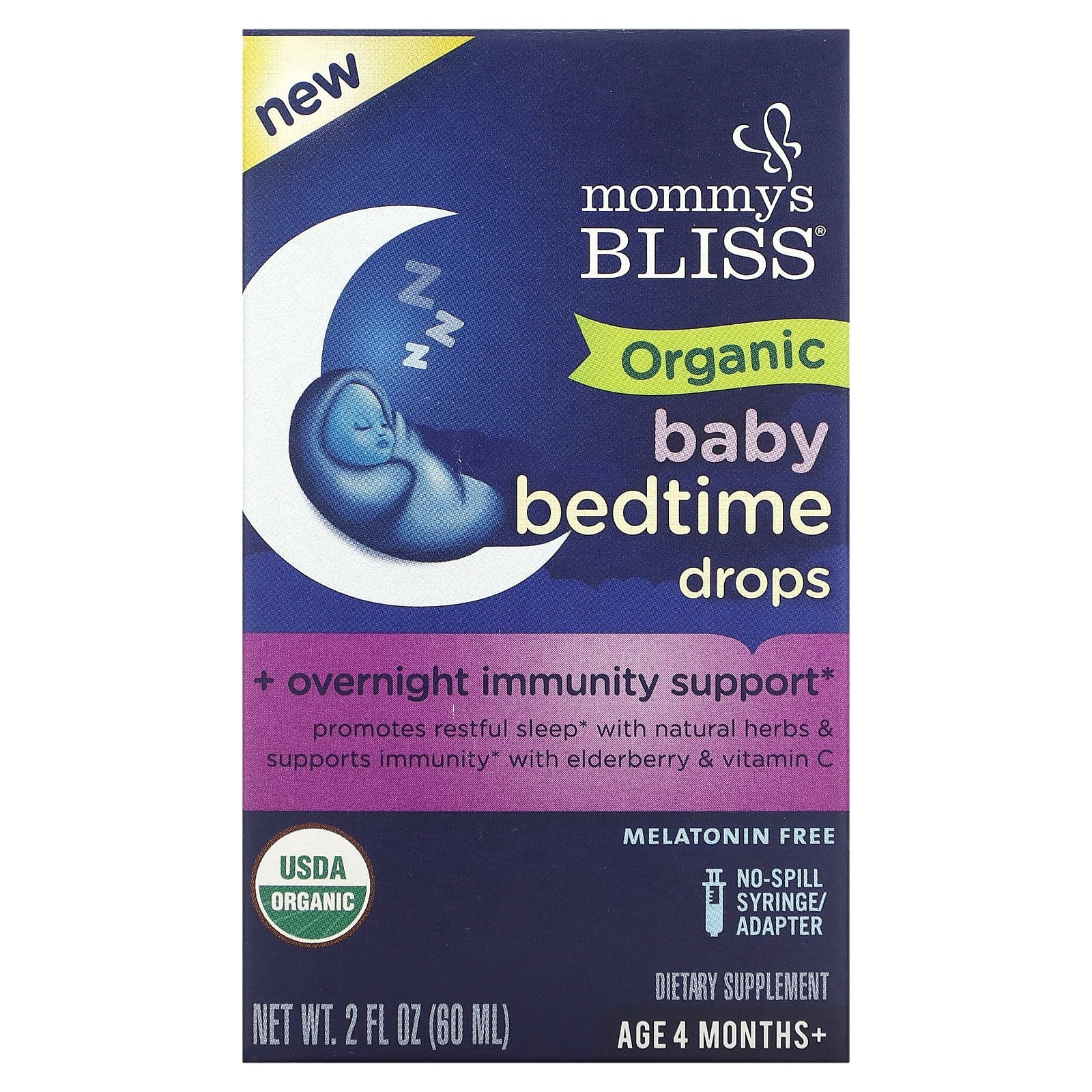 Mommy's Bliss-Organic Baby Bedtime Drops-Age 4 Months+-2 fl oz (60 ml)