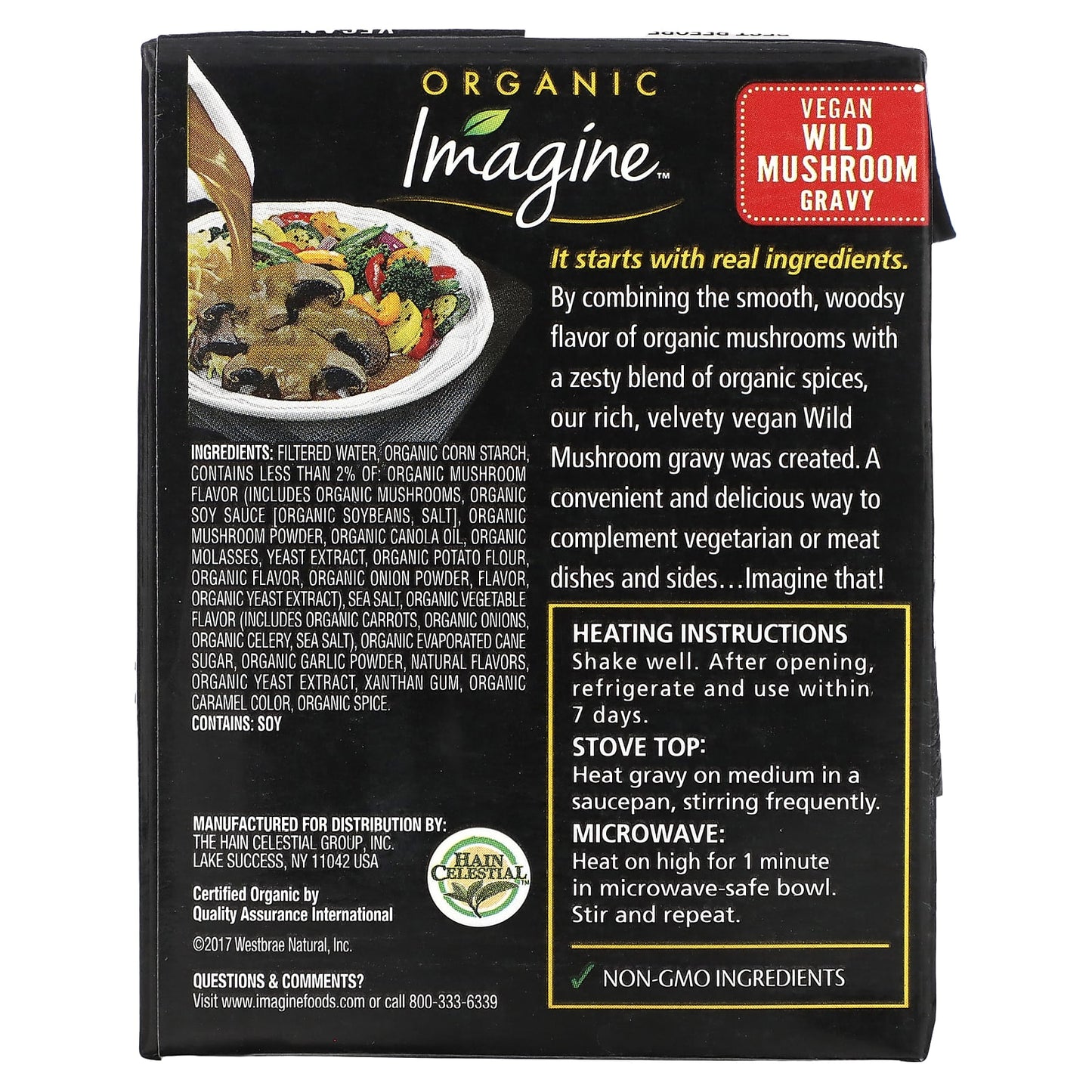 Imagine Soups, Organic Vegan Wild Mushroom Gravy, 13.5 oz (382 g)