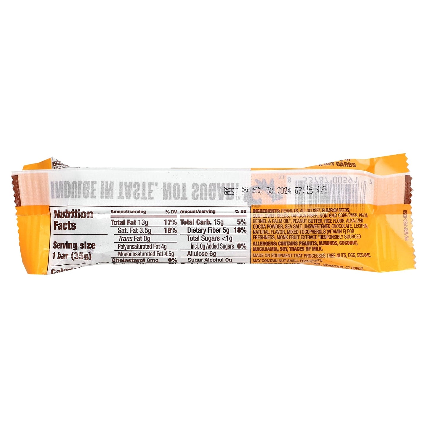 Munk Pack, Nut & Seed Bar, Peanut Butter Dark Chocolate, 1.23 oz (35 g)