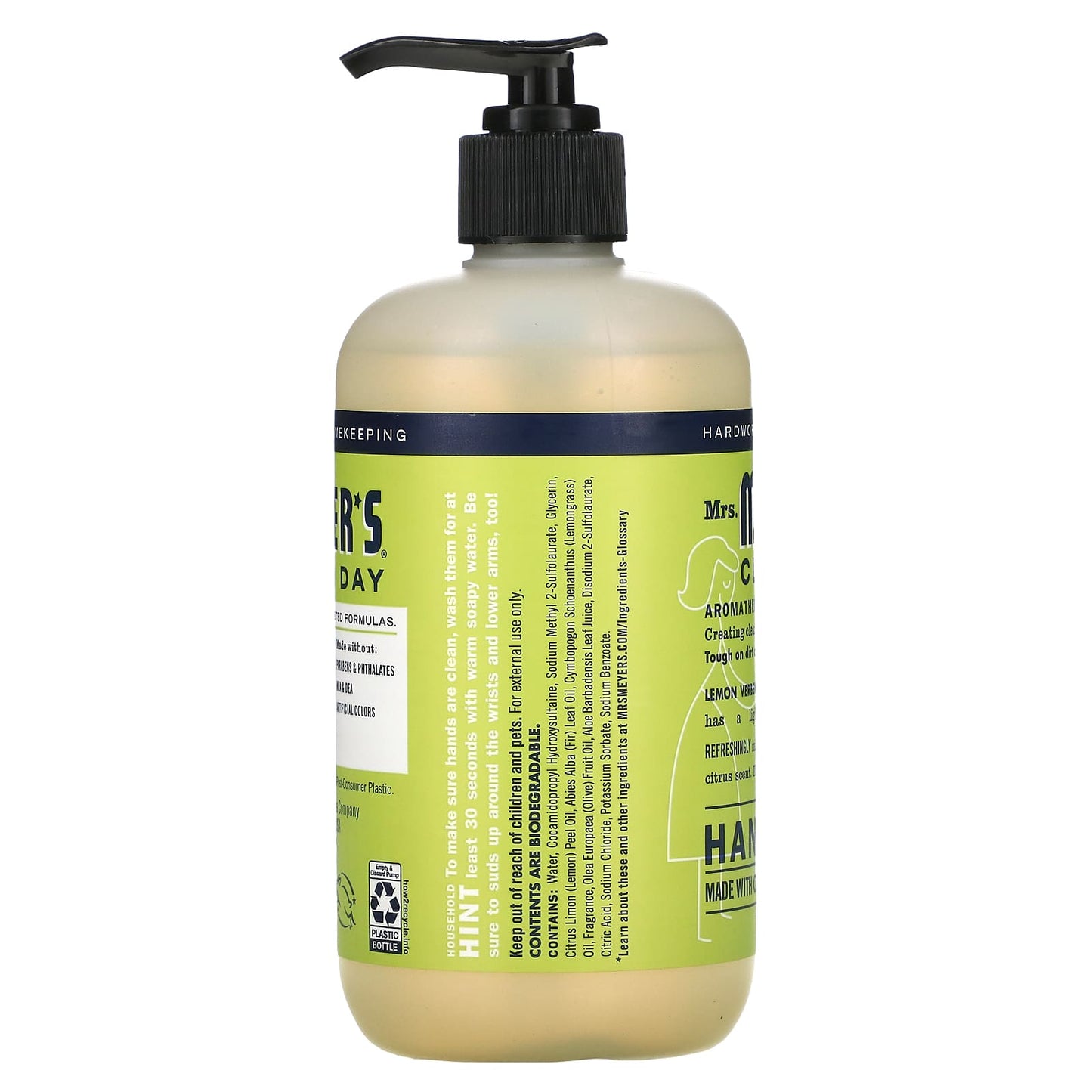 Mrs. Meyers Clean Day, Hand Soap, Lemon Verbena, 12.5 fl oz (370 ml)