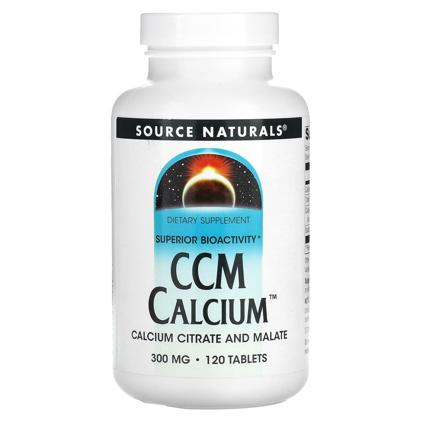 Source Naturals-CCM Calcium-300 mg-120 Tablets