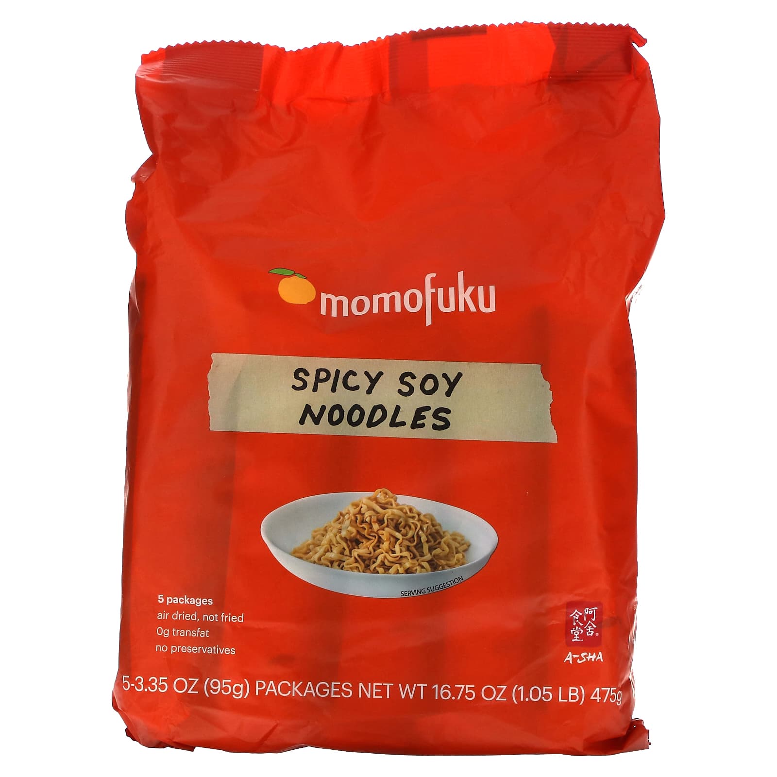 Momofuku-Spicy Soy Noodles-5 Packages-3.35 oz (95 g) Each